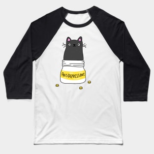 antidepressant kitty Baseball T-Shirt